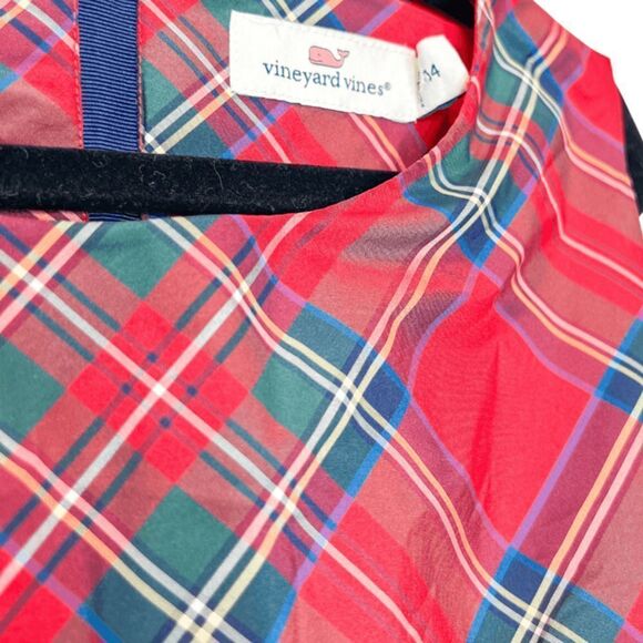 Vineyard Vines Girls Tartan Plaid Sleeveless Dress Size 14 - Picture 3 of 6